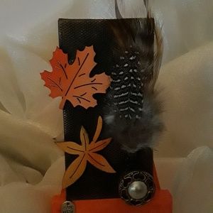 BeaslePunk Art Original Accents - Fall Feathers - 2"x3"mini canvas 3D art mini easel BeaslePunk Art Original Accents - Fall Feathers - 2"x3"mini canvas 3D art mini easel